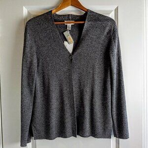 Vintage Talbots Grey Wool Blend 1-Button LS Cardigan NWT